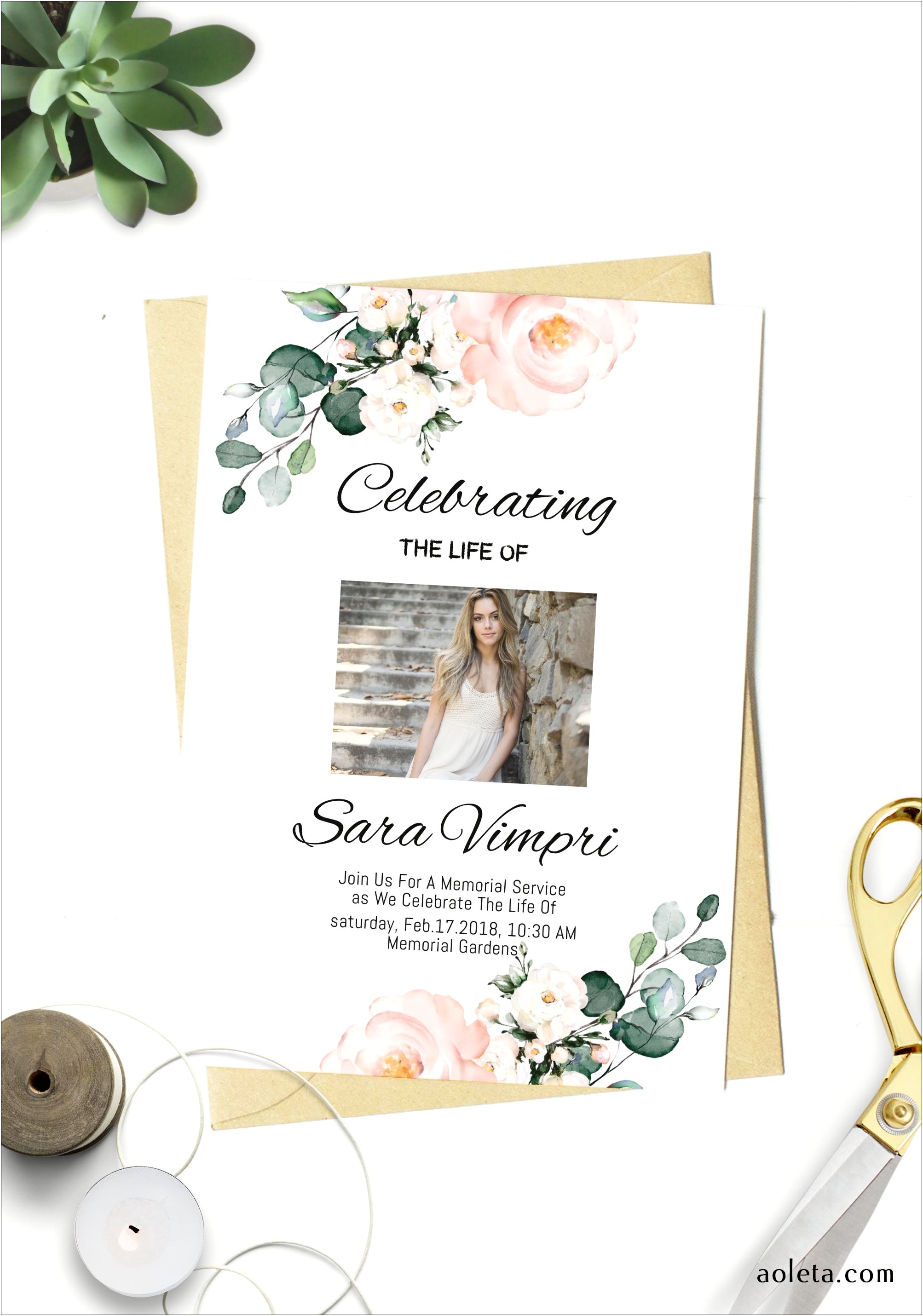 Free Template For Funeral Invitation For Facebook