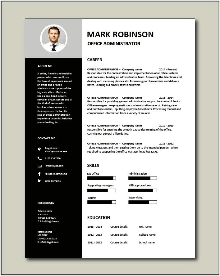 Free Template For Job Description For Administrator