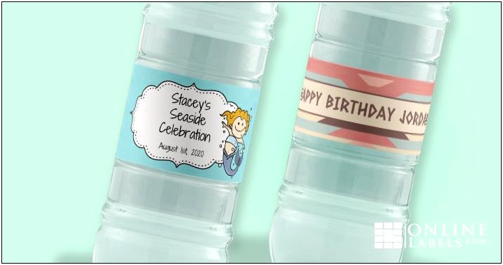 Free Template For Labels For Water Bottles
