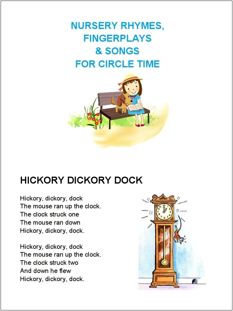 Free Template For Log For Nursery Rhyme
