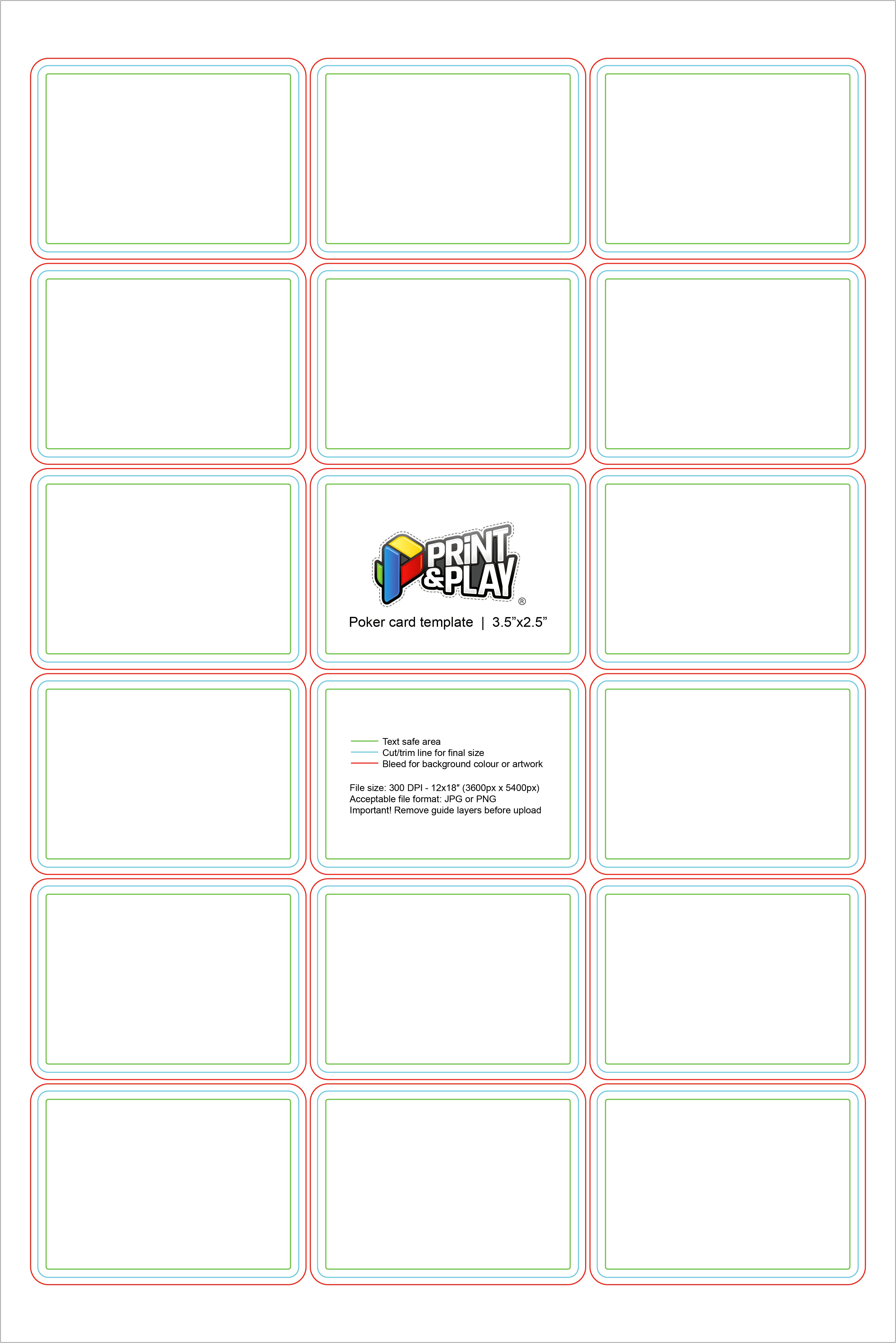 Free Template For Making Blank Trading Cards