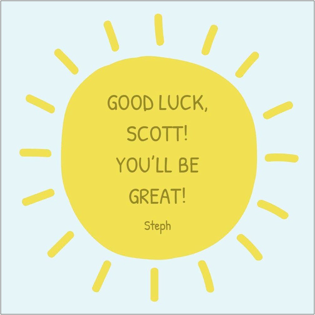 Free Template For Seminarian Good Luck Card