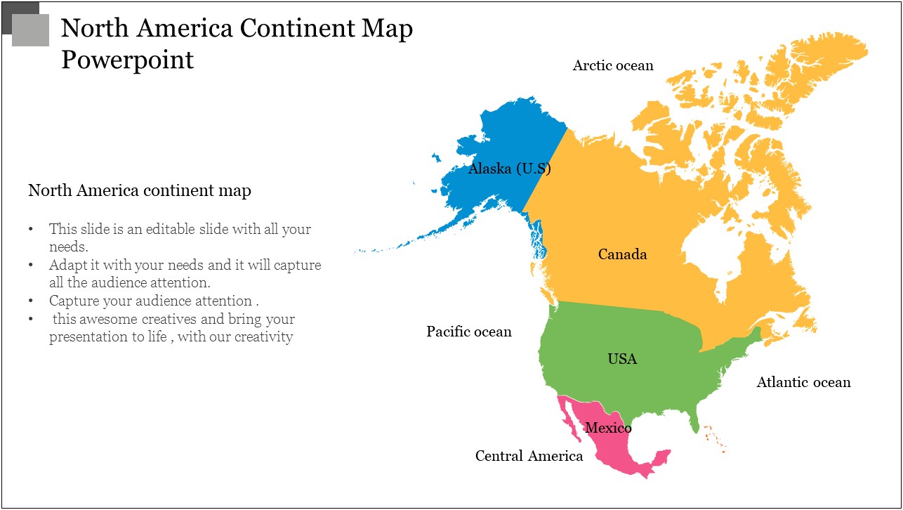 Free Template For The North American Continent