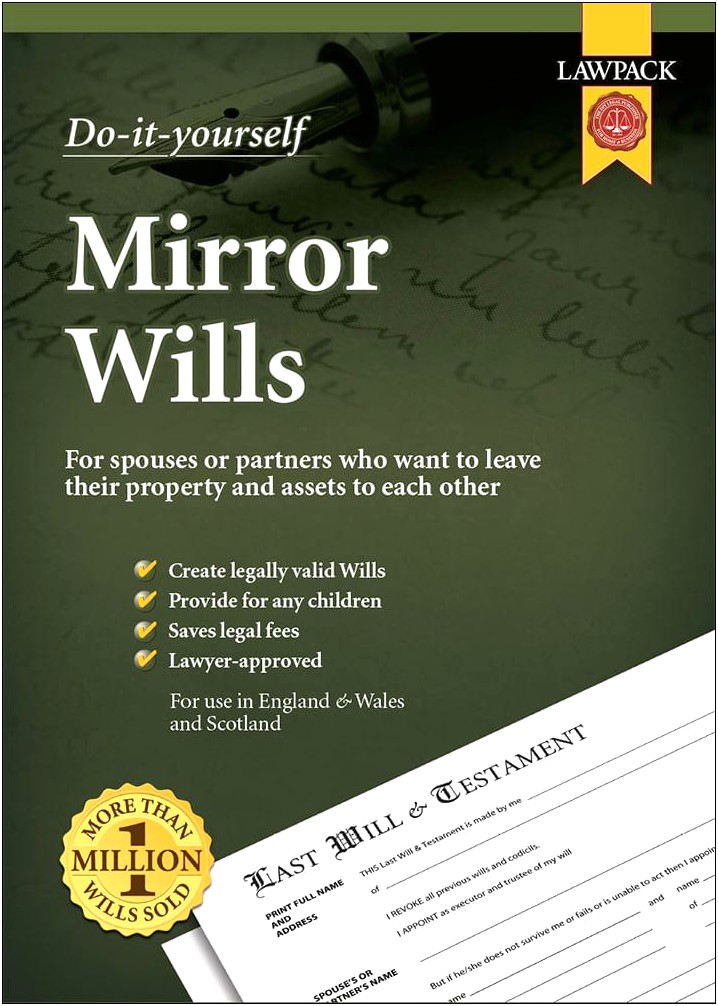 Free Template For Writing A Will Uk