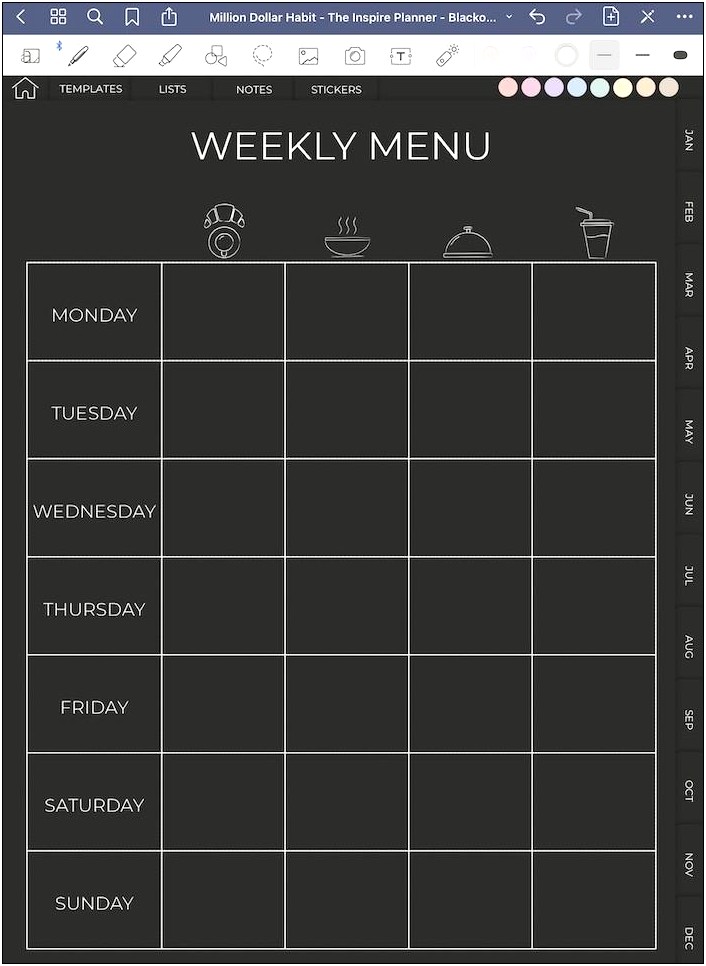 Free Template Home Daily Weekly Monthly Management