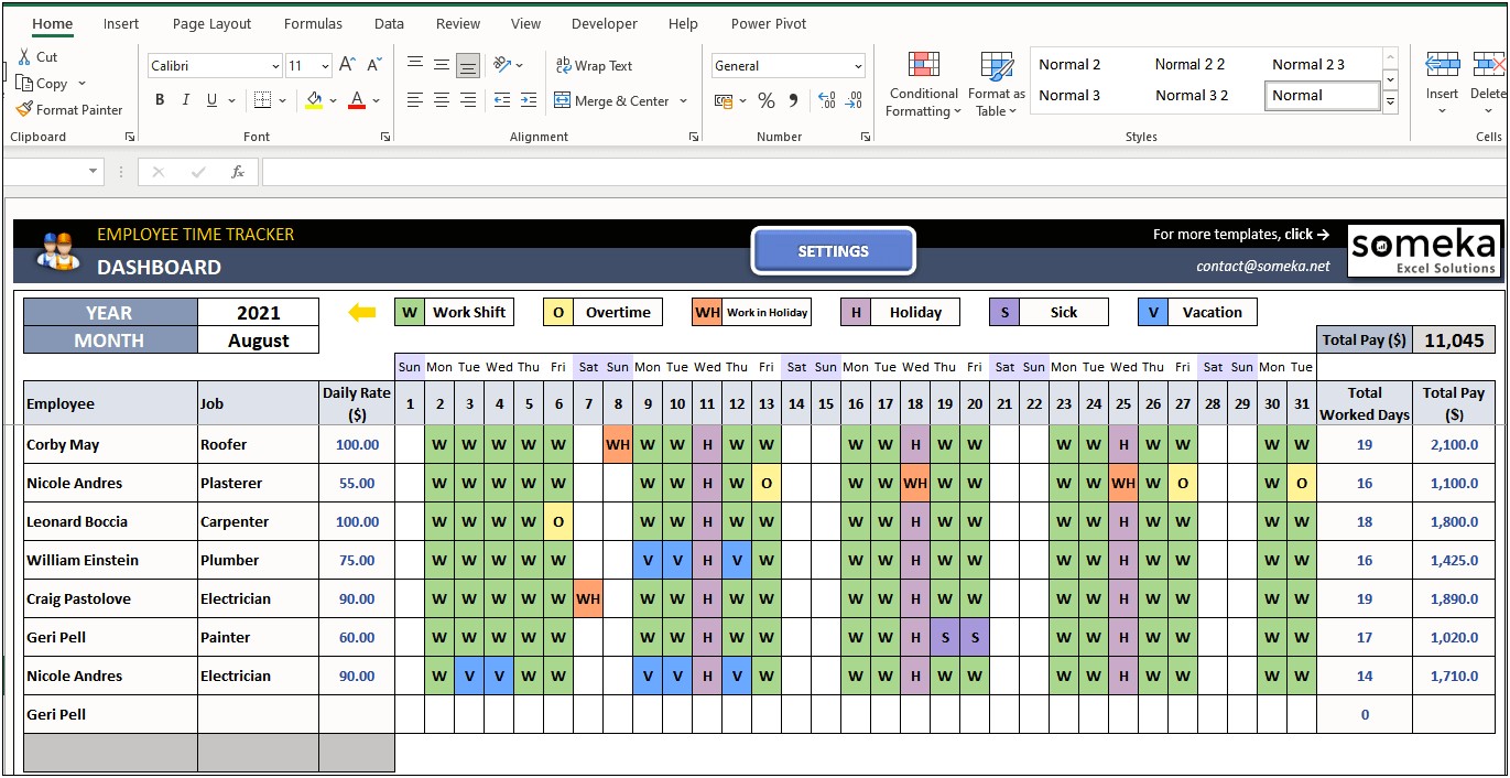 Free Template To Do Payroll In Excel