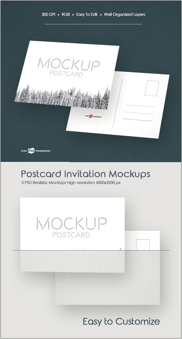 Free Templates For 2 Up Post Cards