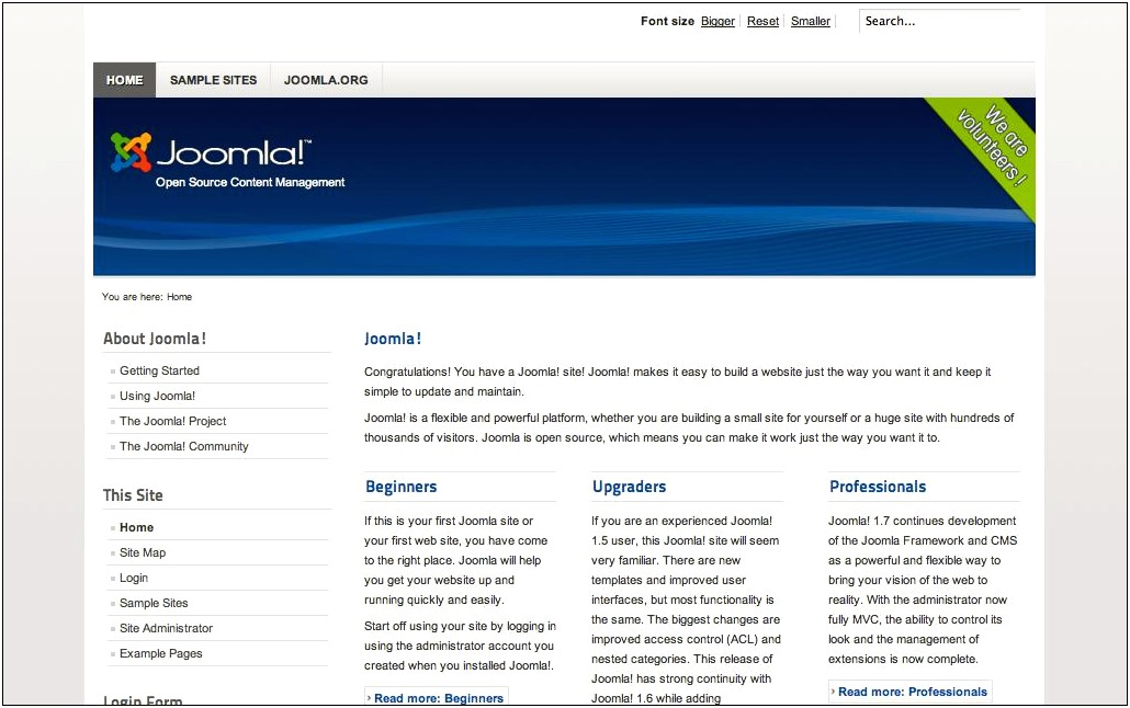 Free Templates For Joomla 3.8.1