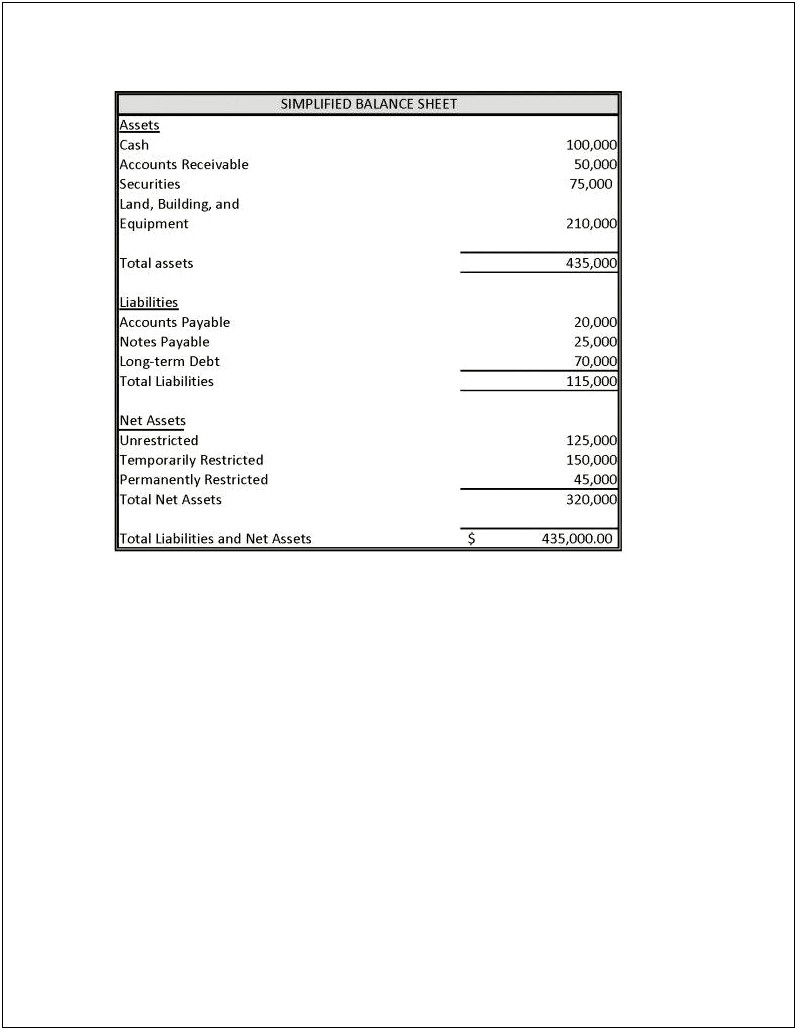 Free Templates For Non Profit Financial Statement