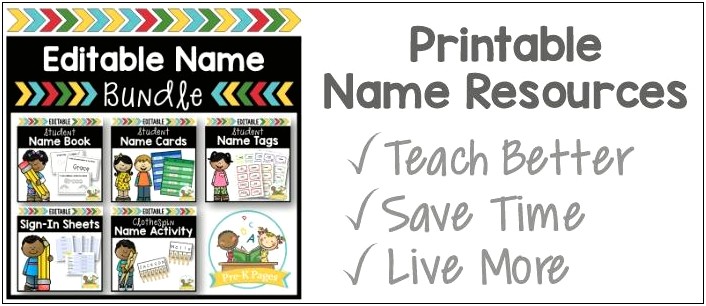 Free Templates For Preschool Summer Themed Name Tags