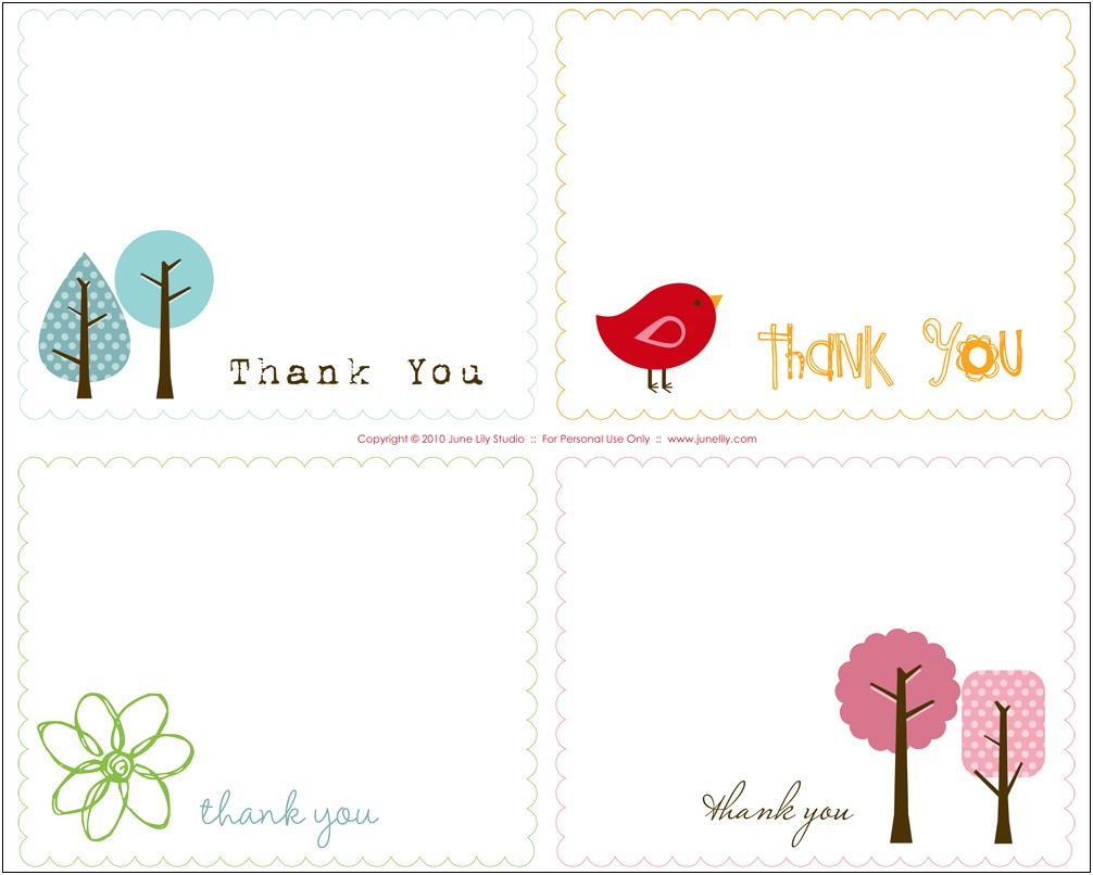 Free Templates For Student Thank You Cards