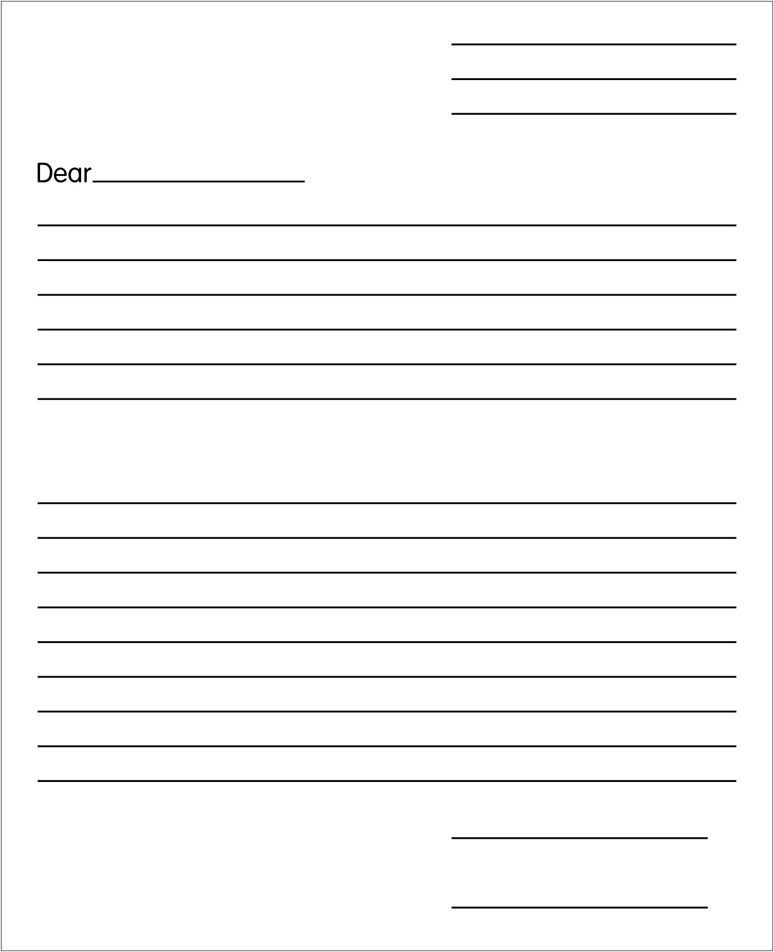 Free Templates For Writing A Personal Letter
