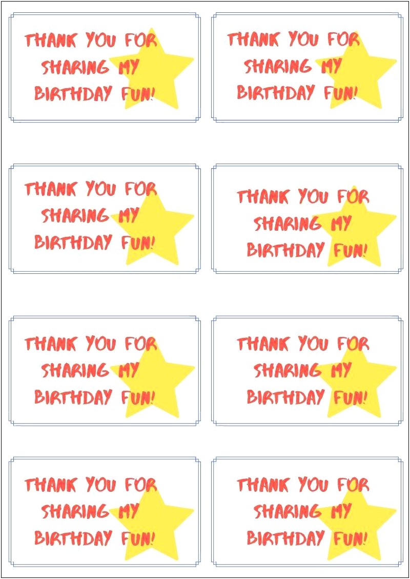 Free Thank You Favor Bag Label Template