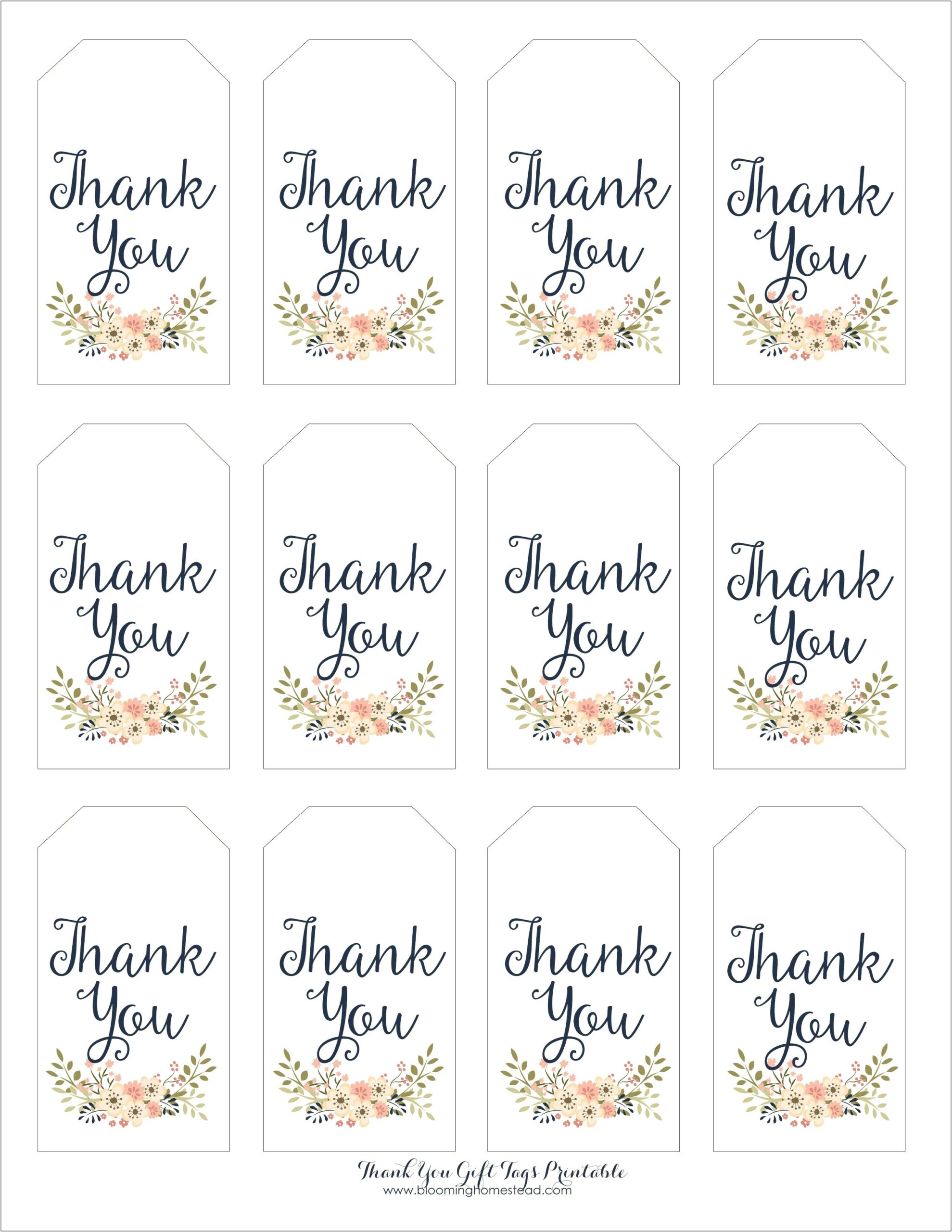 Free Thank You Teacher Gift Tag Template