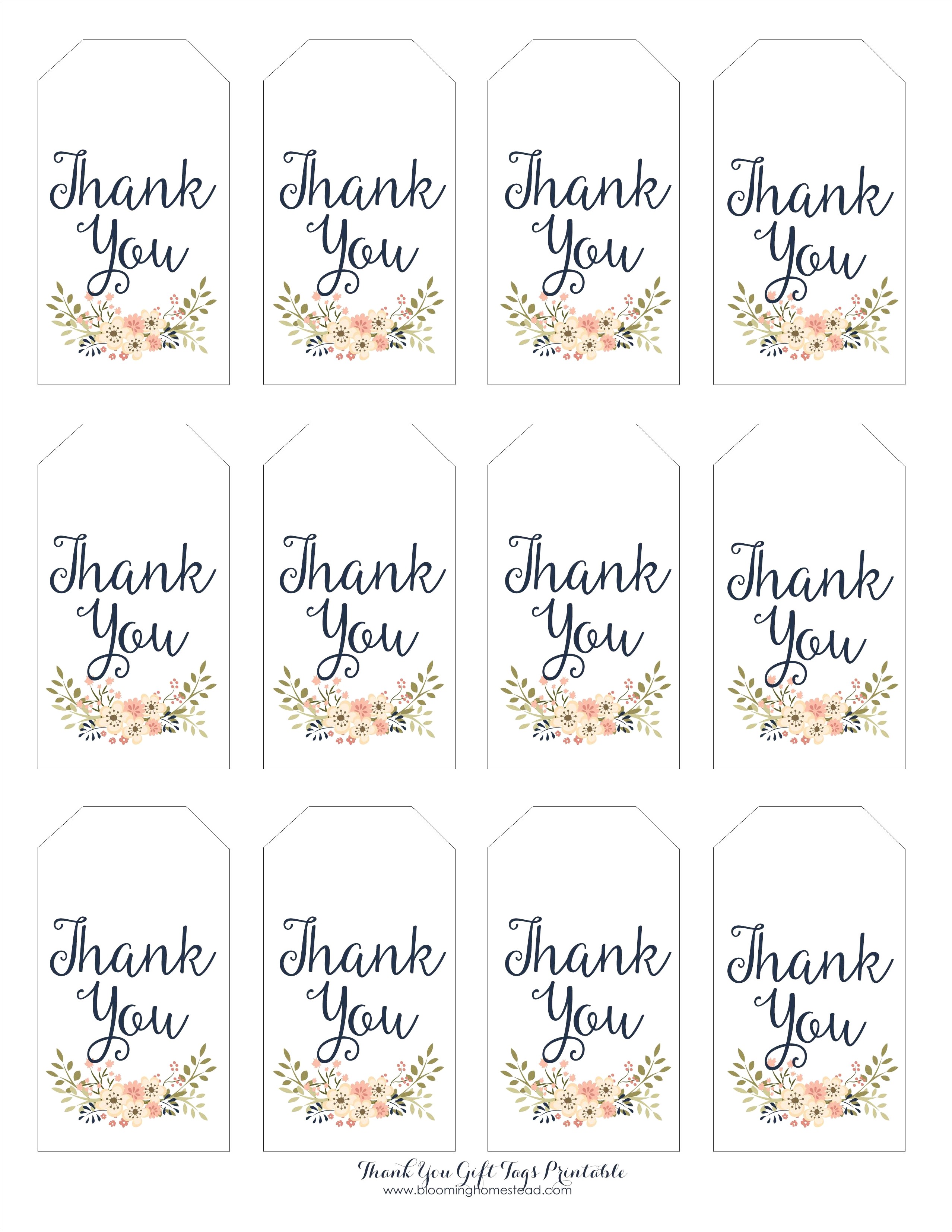 Free Thank You Teacher Gift Tag Template