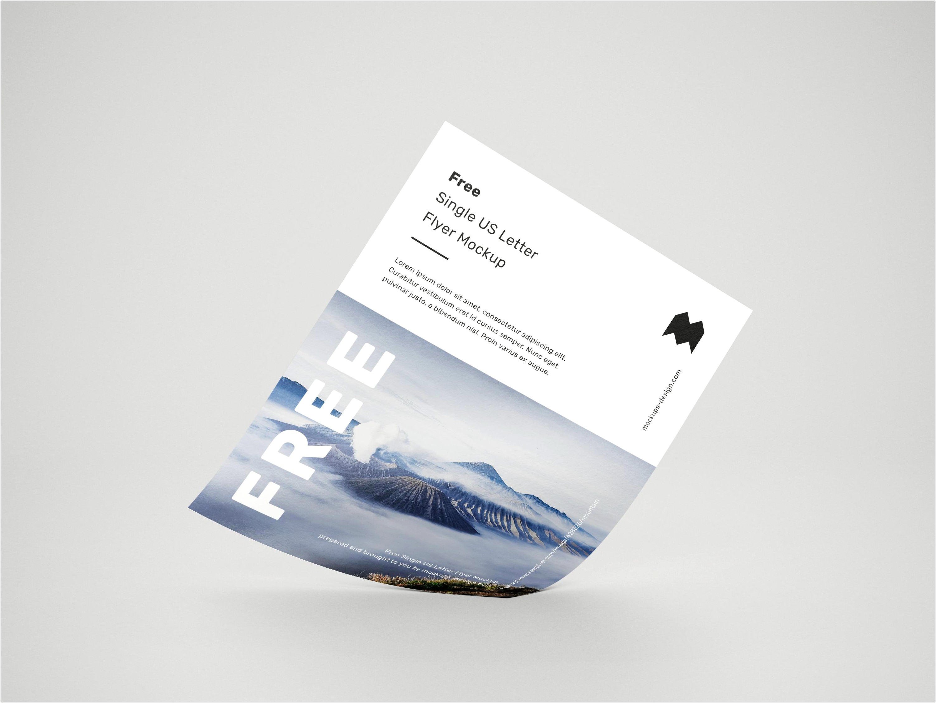 Free Us Letter Flyer Mockup Psd Template