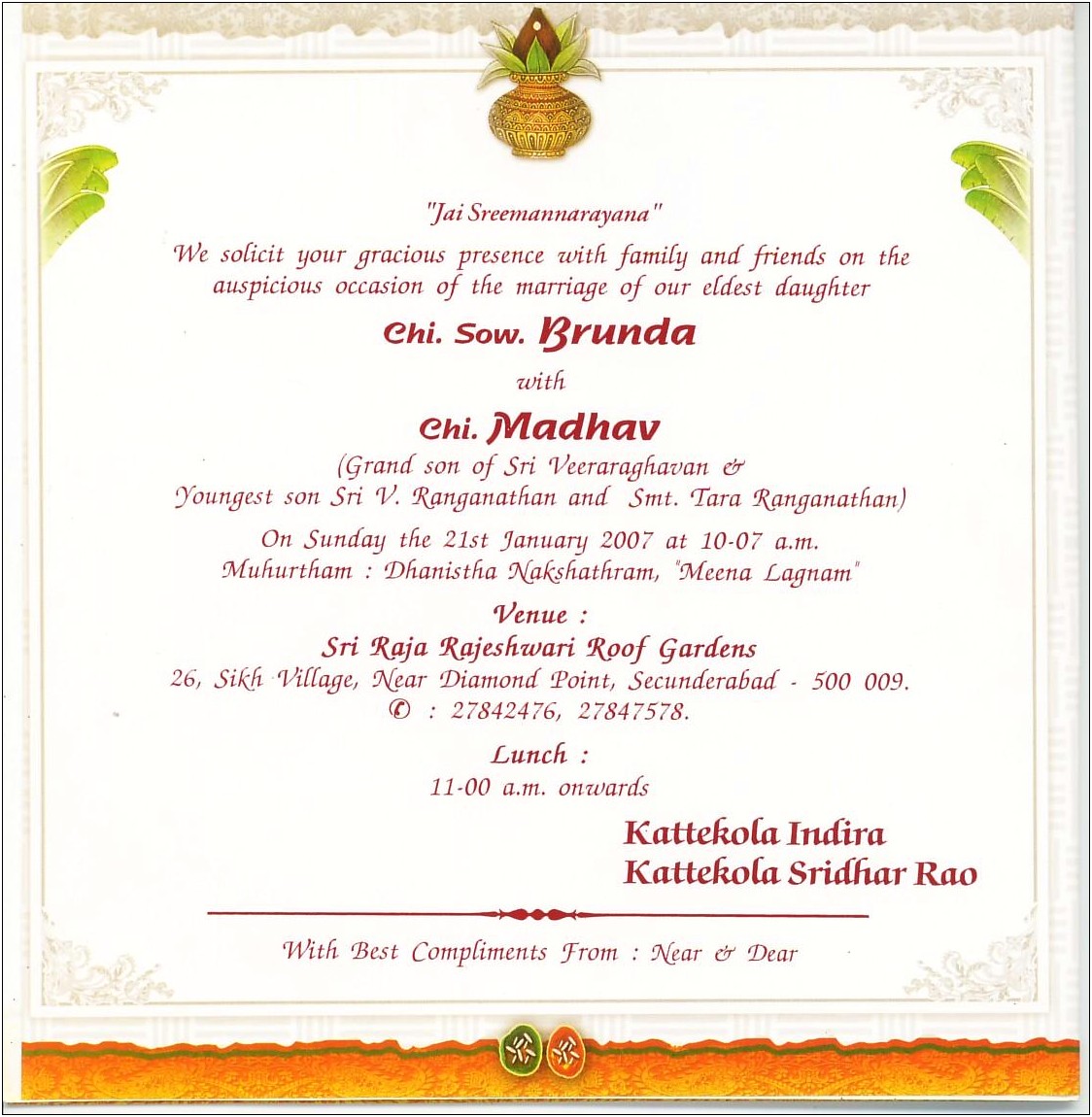 Free Wedding Invitation Templates For Word In Telugu