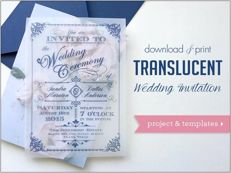 Free Wedding Invitation Translucent Templates Download And Print