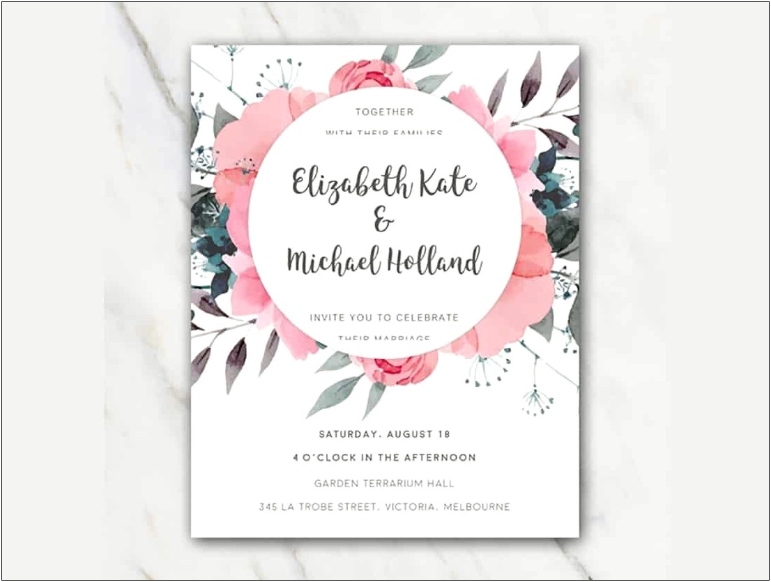 Free Wedding Reception Invitation Templates For Word