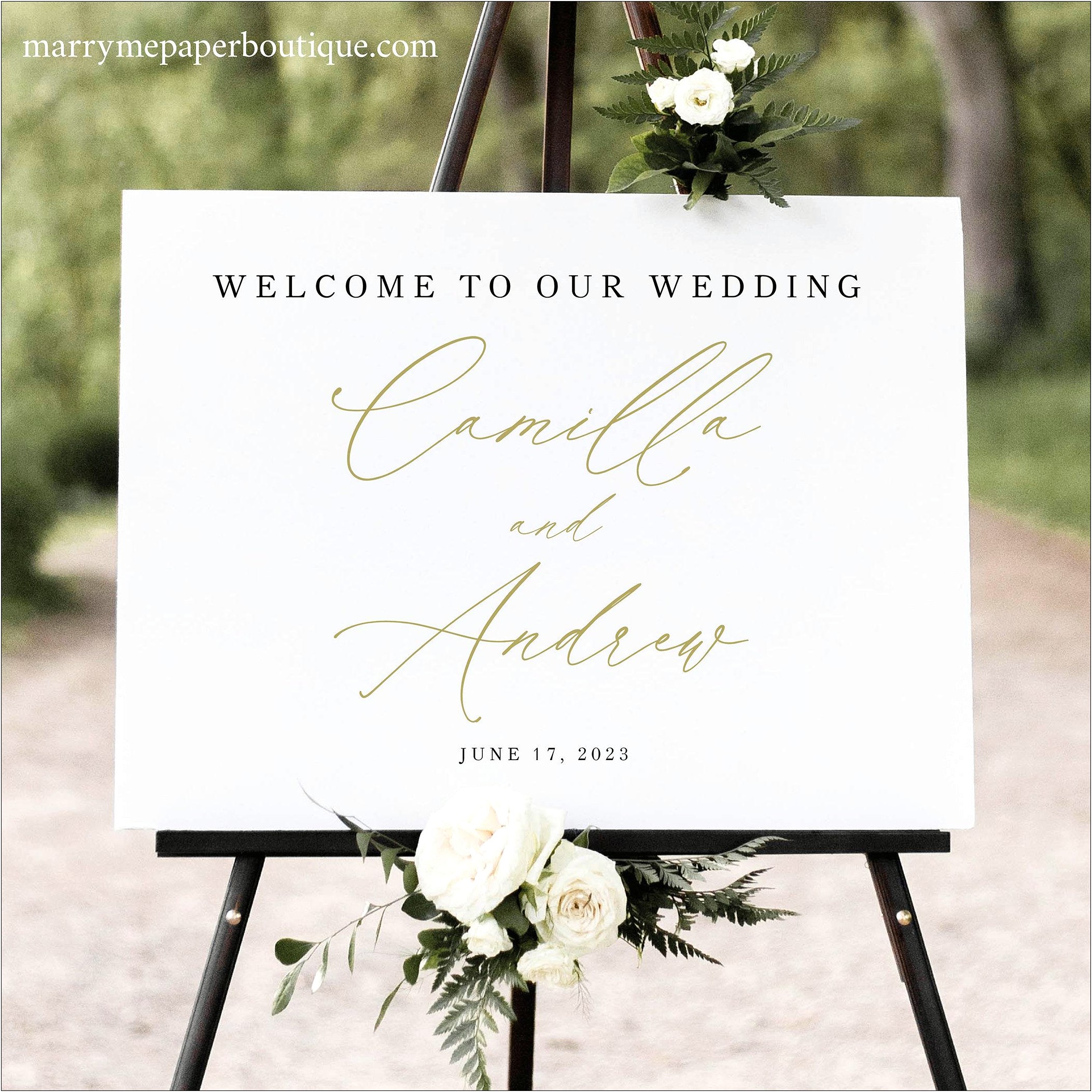 Free Welcome Sign Entrance For Wedding Template