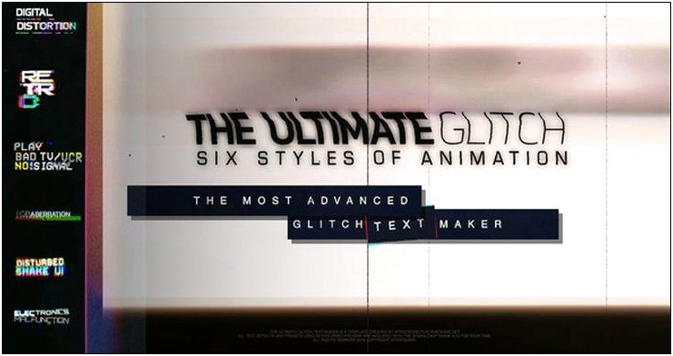 Glitch Text After Effects Template Free