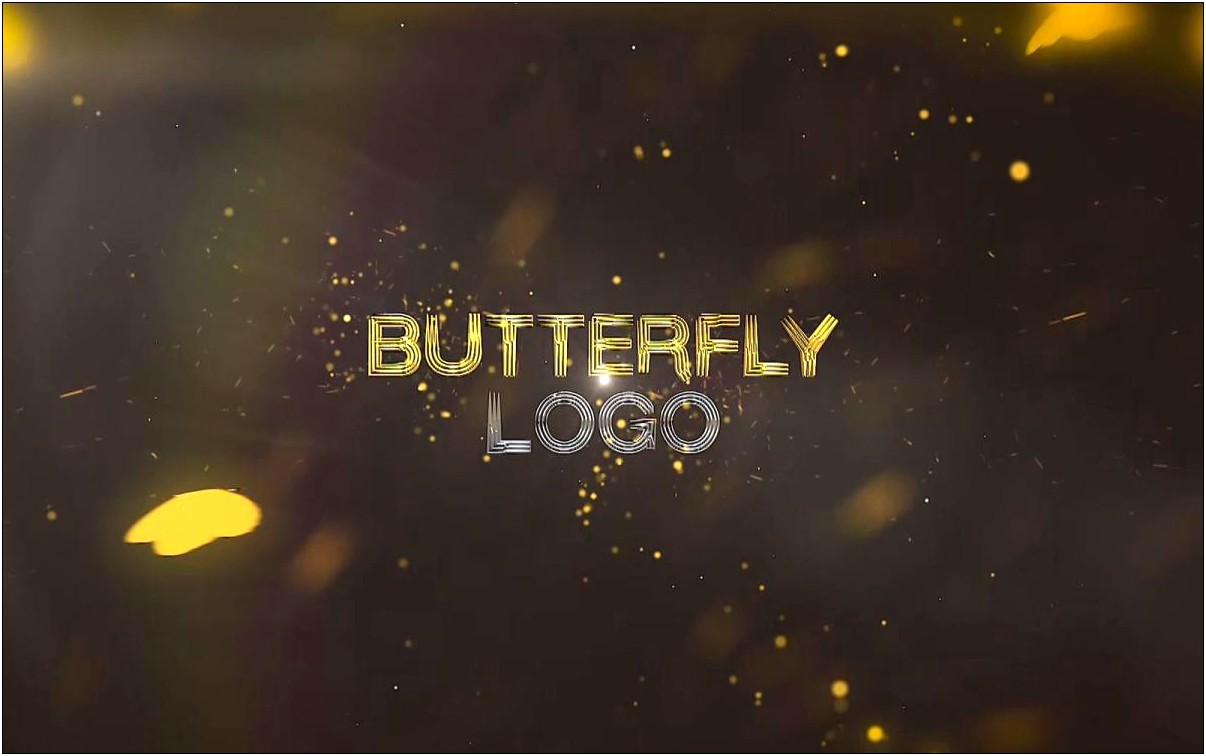 Glowing Butterfly Logo Reveal After Effects Template Free