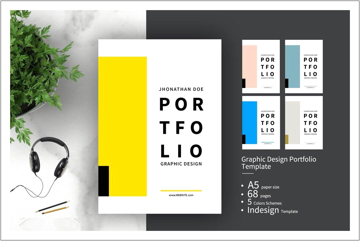 Graphic Design Portfolio Template Illustrator Free Download