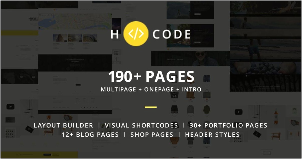 H Code Multipurpose Onepage & Multipage Template Free Download