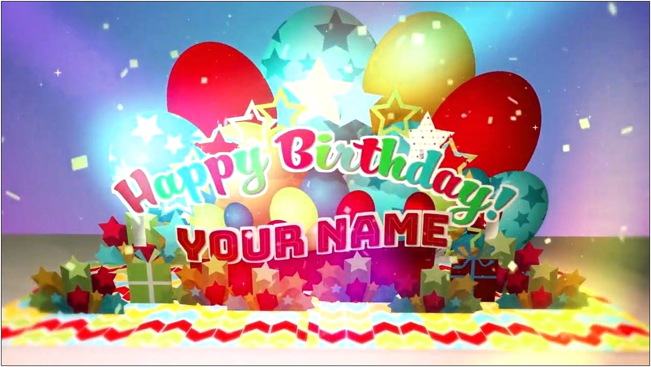 Happy Birthday Premiere Pro Letter Template Free