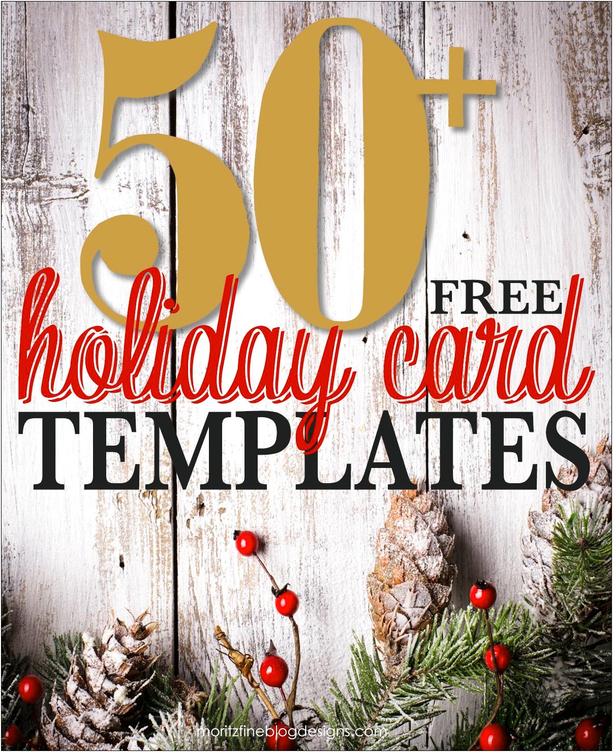 Happy Holidays Photo Card Template Free