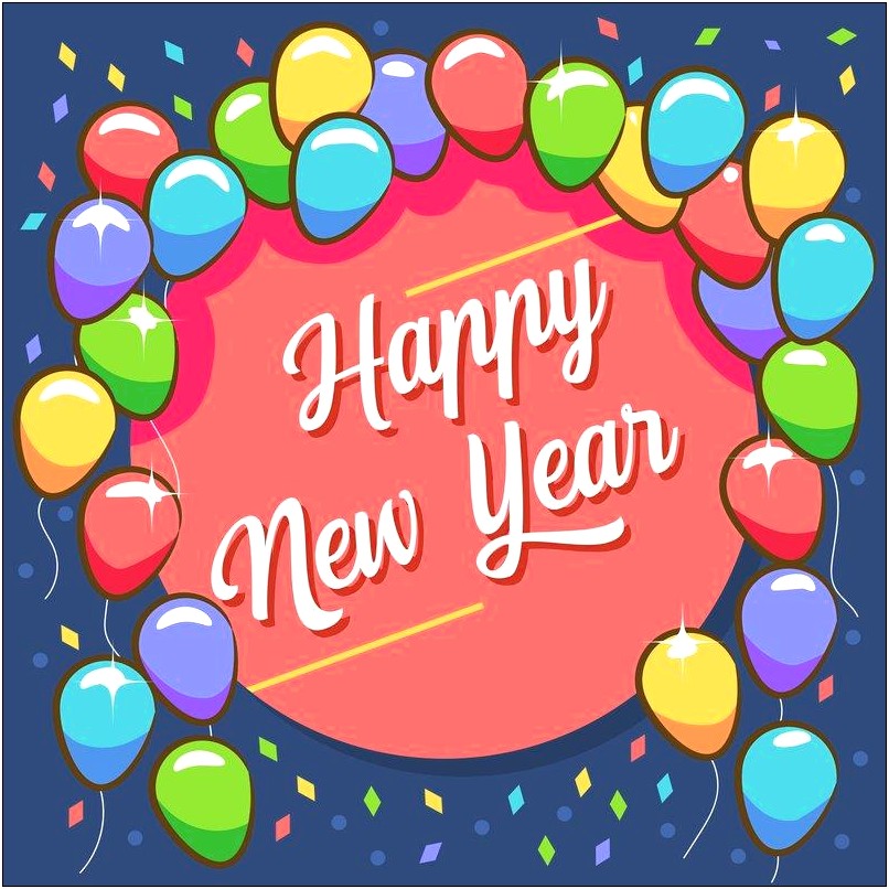 Happy New Year Card Template Free Download