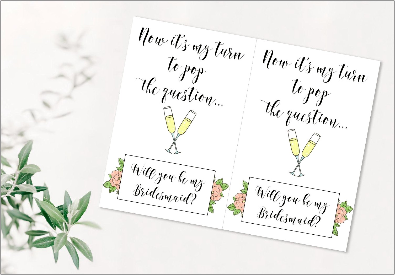 He Popped The Question Free Printable Template