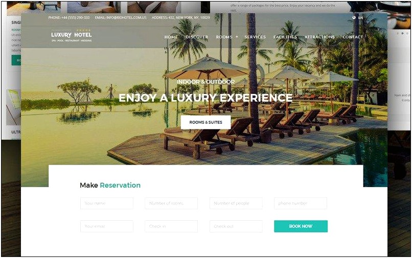 Hotel Booking Template Bootstrap Free Download