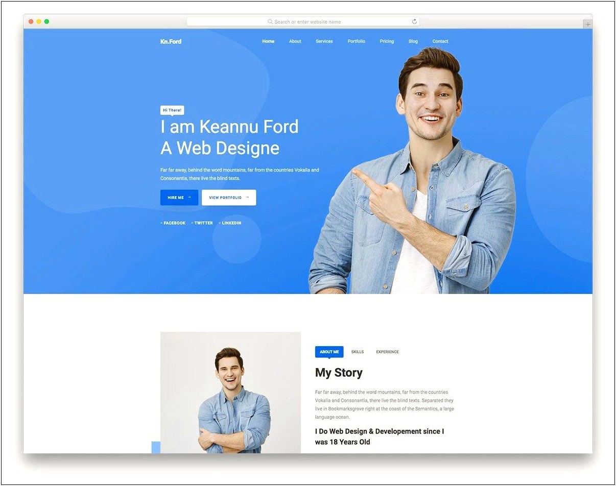 Html Template For Public Figure Web Free