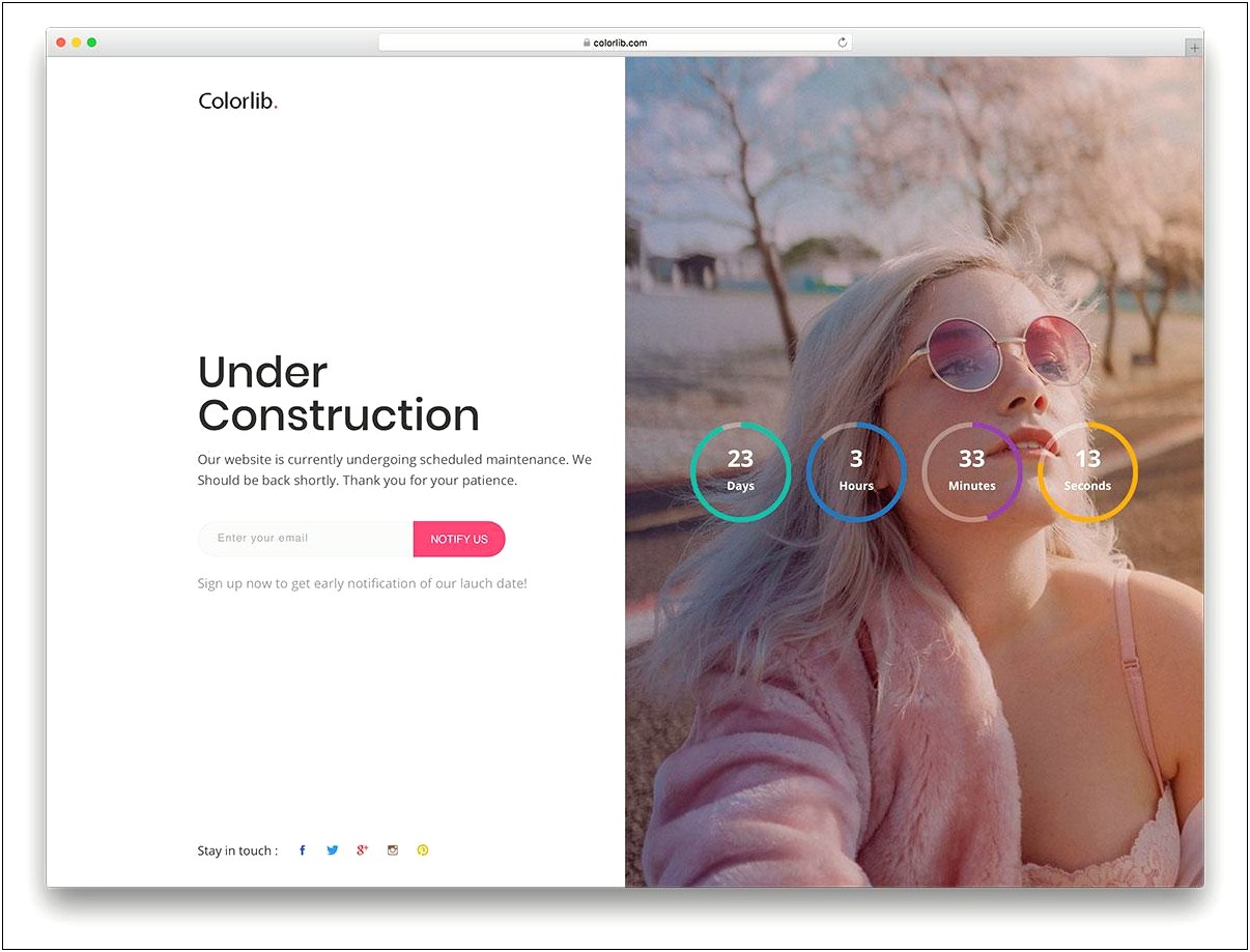 Html Template Under Construction Page Free