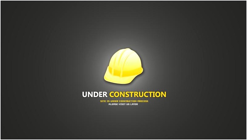Html Under Construction Page Template Free