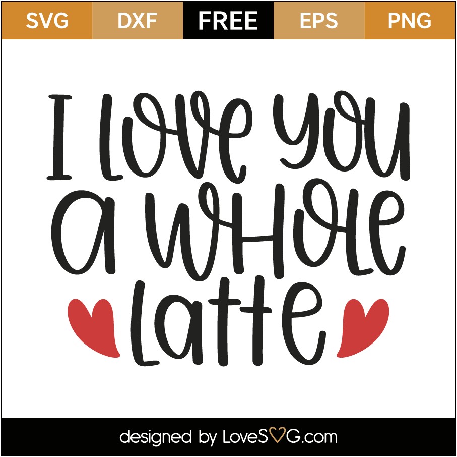 I Love You A Latte Cad Template Free