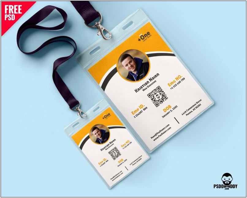 Id Card Design Sample Template Free Download