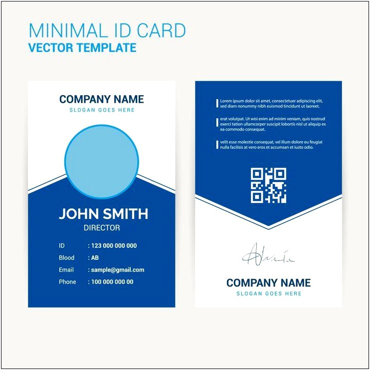 Identity Card Design Template Free Download