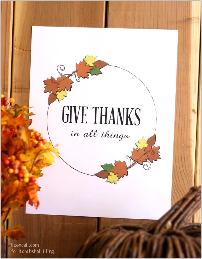 In All Things Give Thanks Free Template