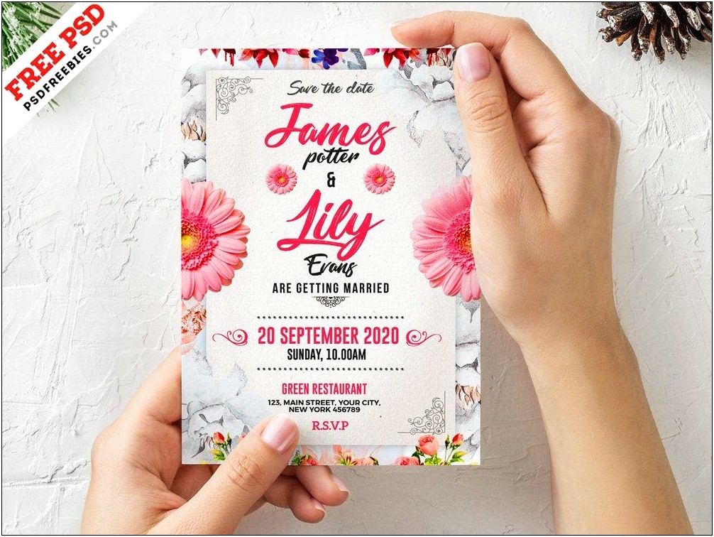 Indian Wedding Program Cards Design Templates Psd Free