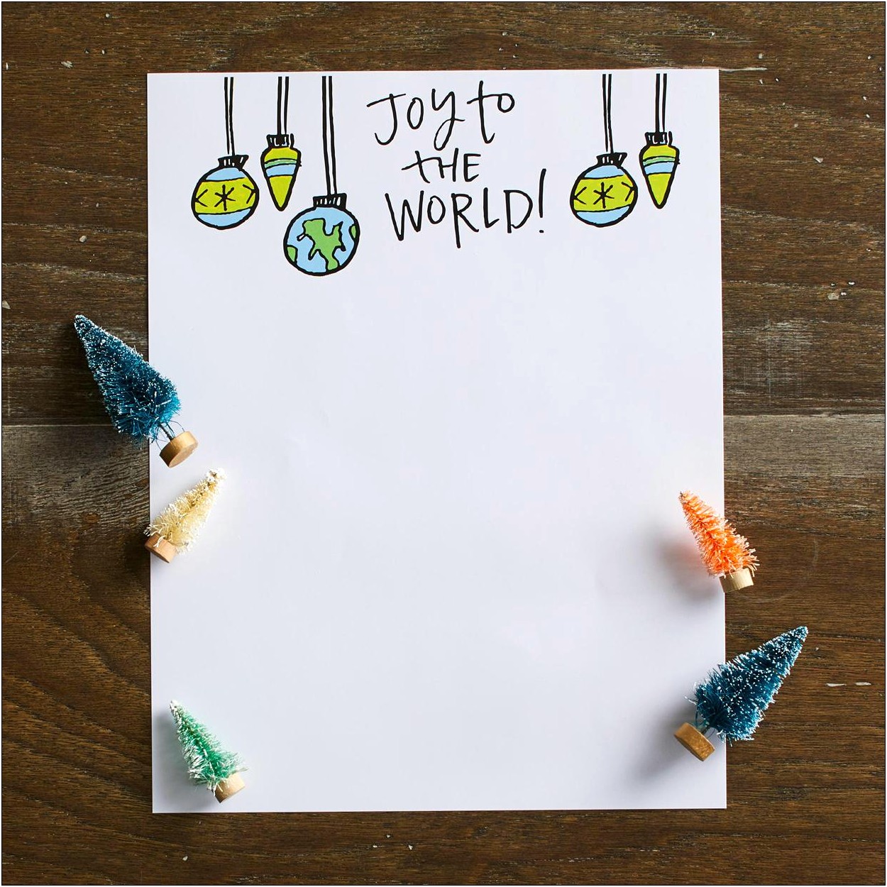 Joy To The World Free Card Template