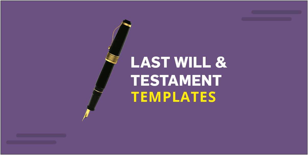 Last Will And Testament Free Template Louisiana