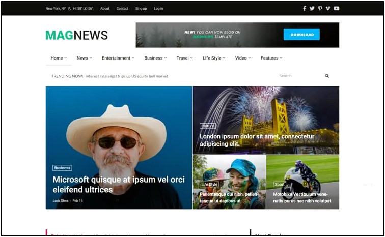 Legatus Responsive News Magazine Html Template Free Download