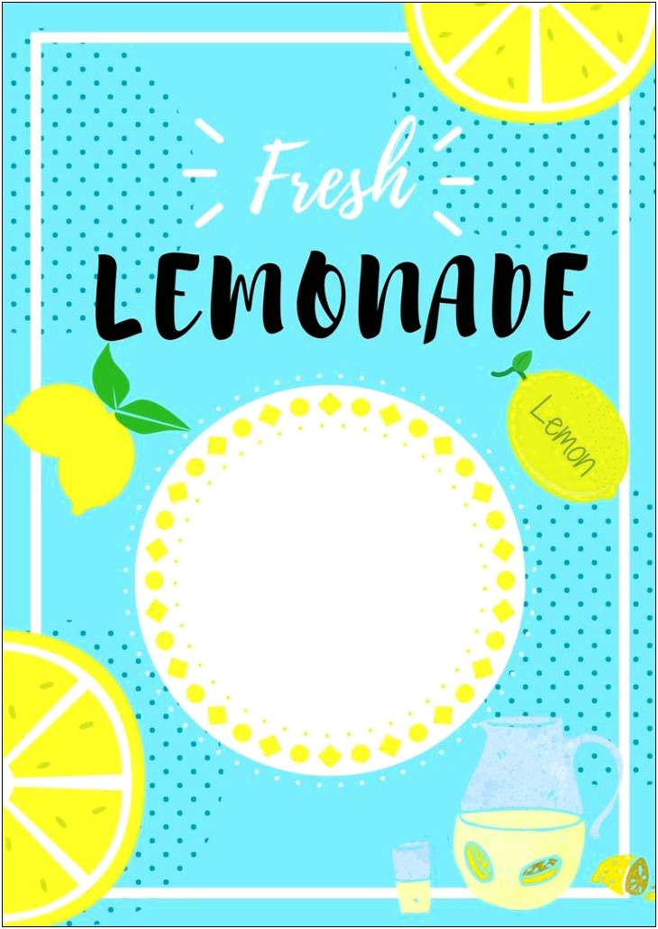 Lemonade Stand Free Money Sheet Template For Kids