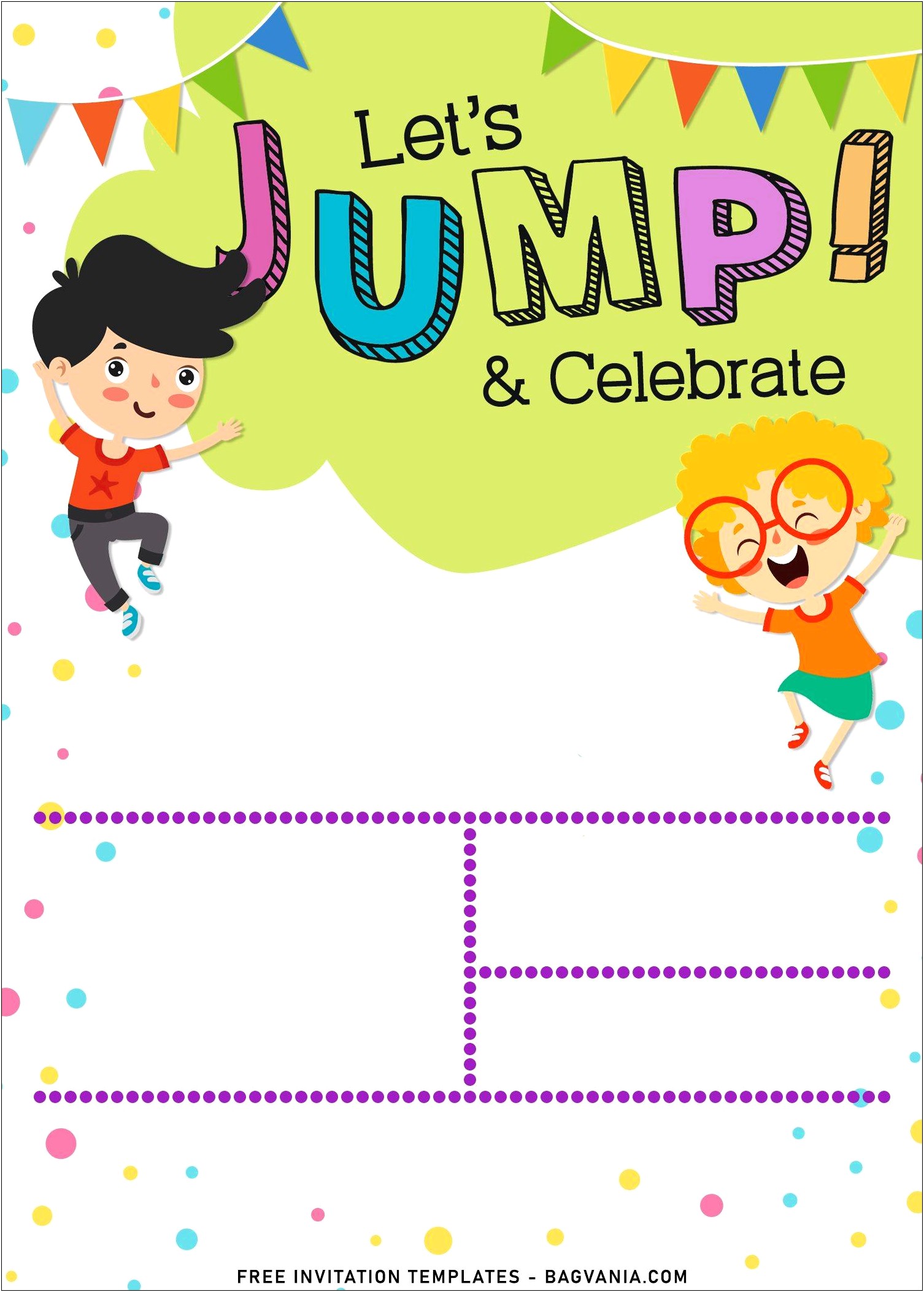 Let's Celebrate Birthday Invitation Template Free