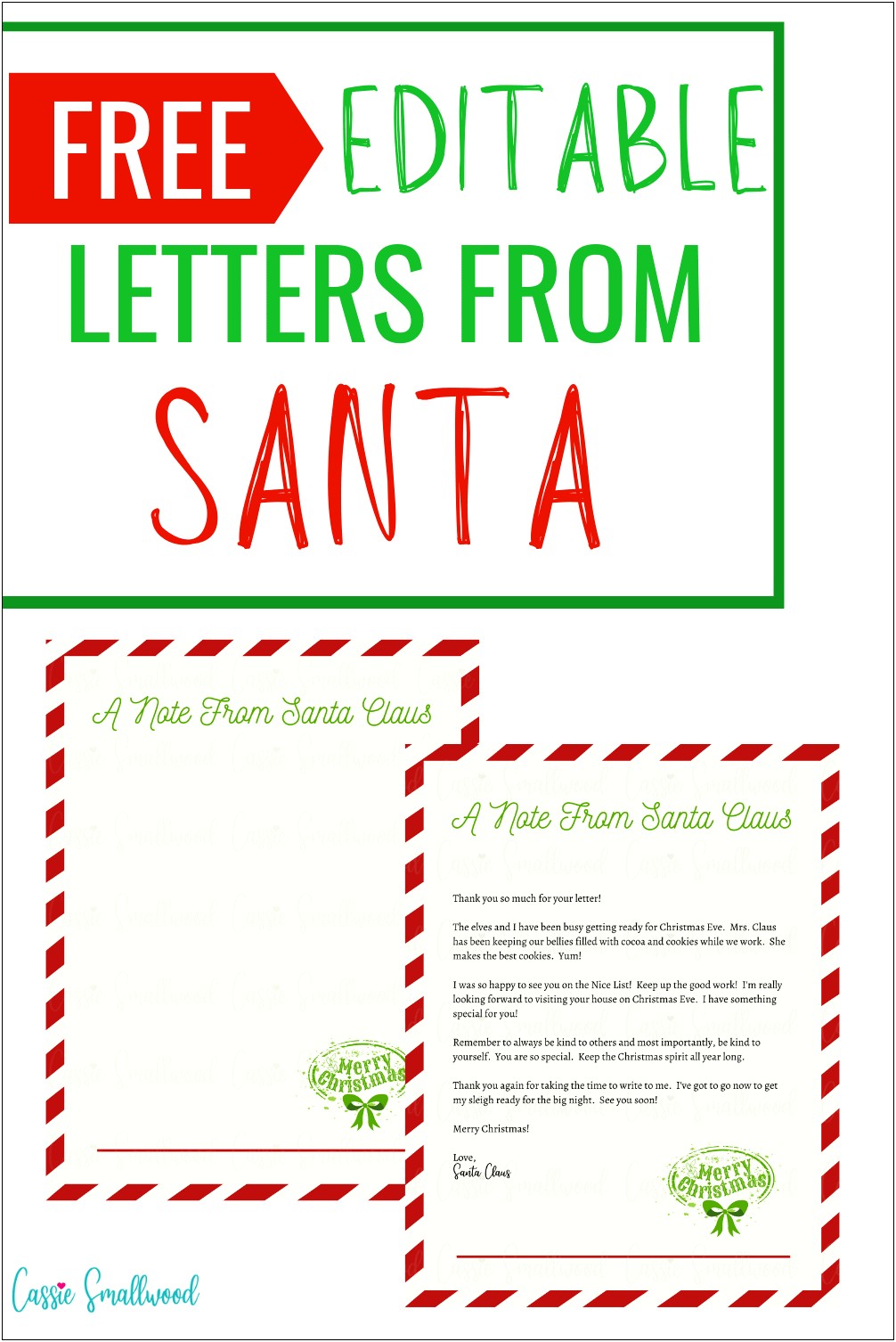 Letter To Santa Template Free Pdf Editor
