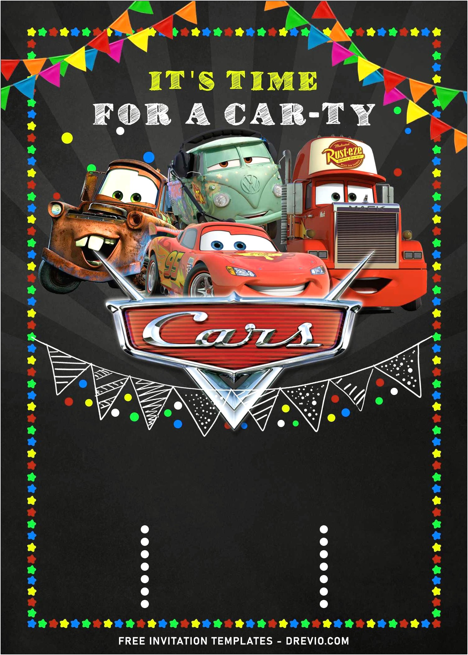 Lightning Mcqueen Birthday Invitations Free Templates