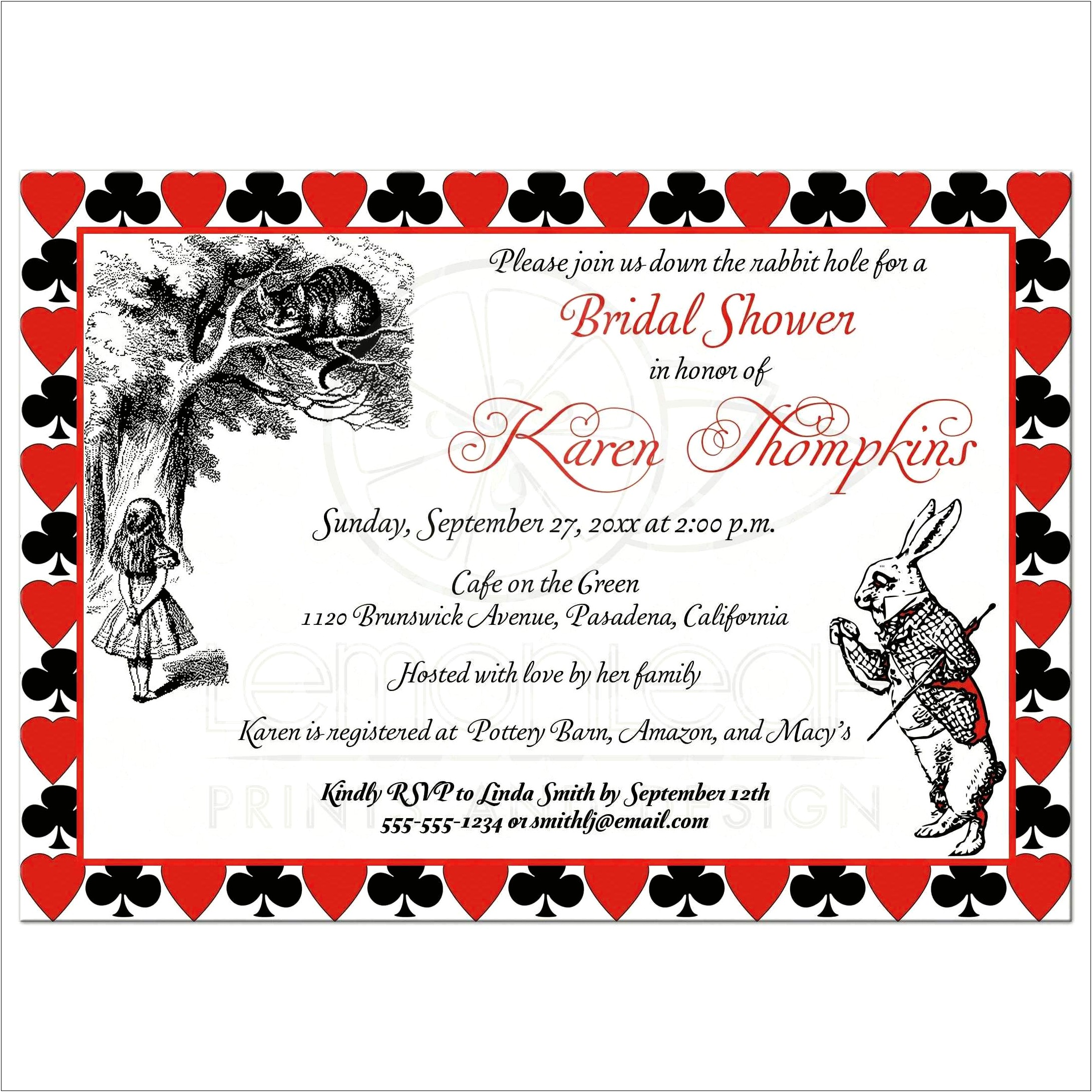 Mad Hatter Party Invitation Templates Free