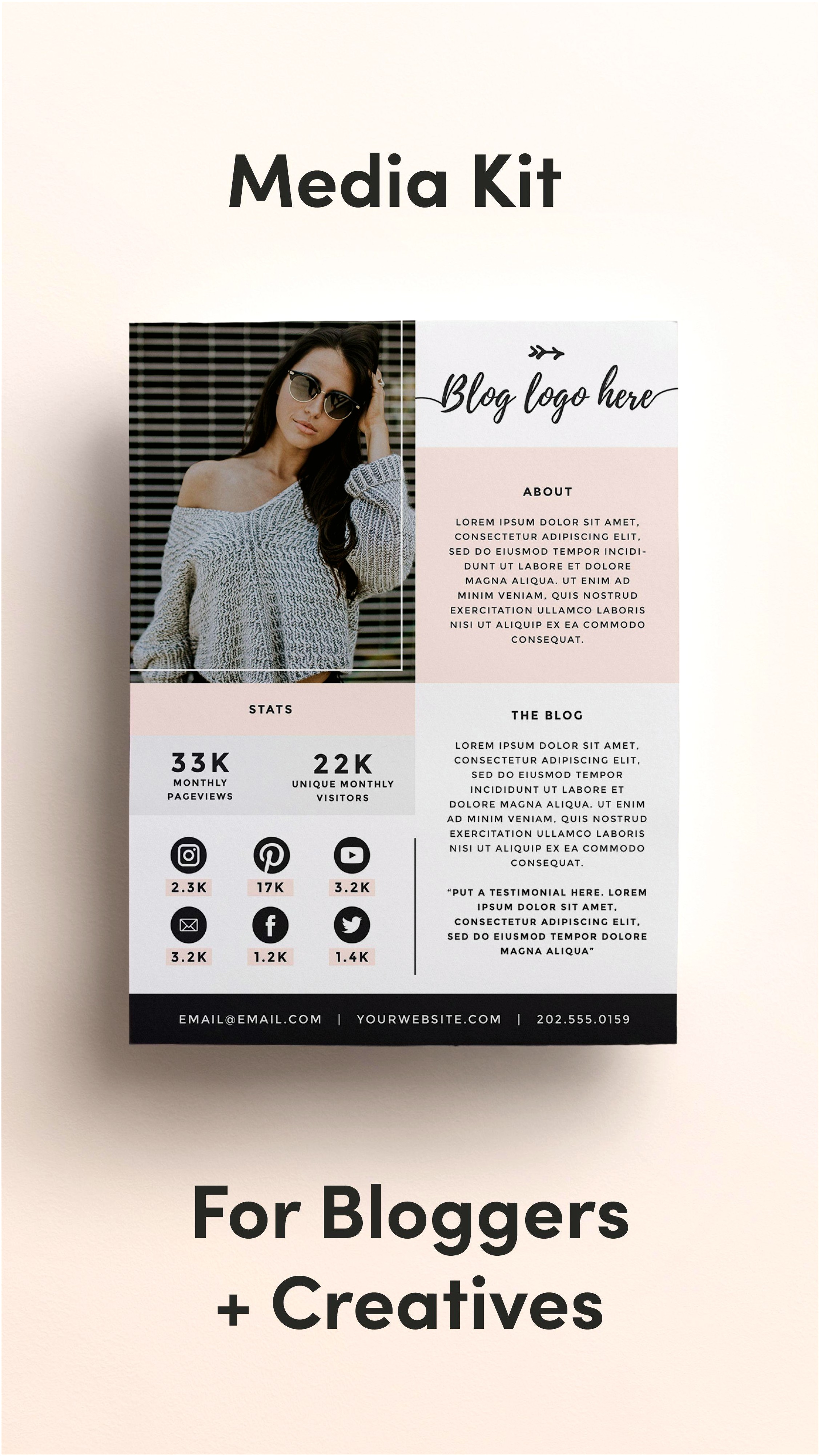 Media Kit Template Psd 2 Page Free Donload